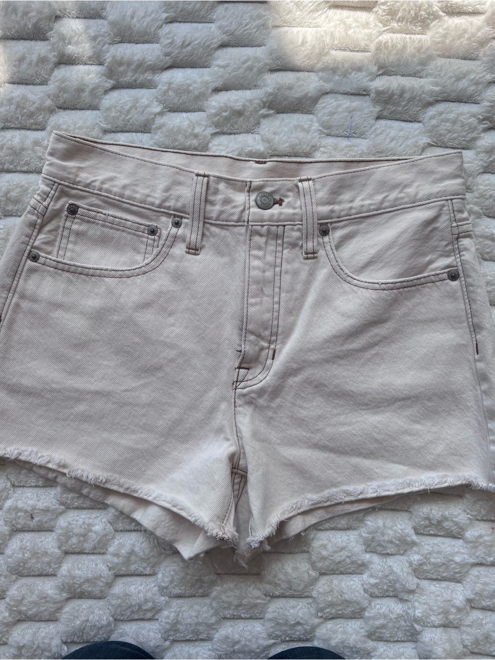J Crew Women's Light Beige Denim Cutoff Shorts Size 25